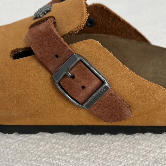 PAPILLIO Birkenstock two tone clogs with adjustable buckle, Size 36, Cognac EUC - Picture 9 of 16